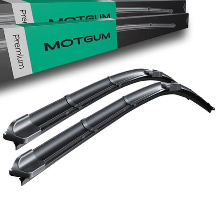 Escovas de limpa-vidros dianteiro para Citroen C4 Grand Picasso II Minivan (02.2013-07.2016) - Limpadores de pára-brisas - Lâminas - Motgum - escovas Premium plano