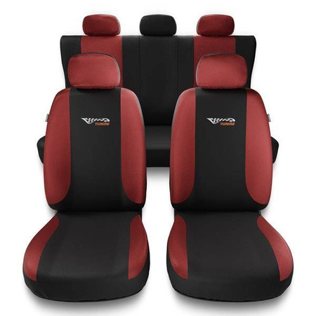 Capas de carro universais para Seat Cordoba I, II (1993-2009) - protetores de assentos - coberturas para bancos - capas de proteção - Auto-Dekor - Tuning - vermelho