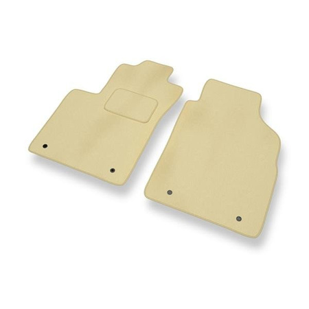 Tapetes de veludo para Fiat 500 (2012-....) - tapetes de carro - DGS Autodywan - bege