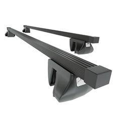 Rack de tejadilho em aço para Kia Rio mk I Combo (2002-2005) - bagageiro preto - mala de teto - rack de barras - Amos - Alfa - O - barras