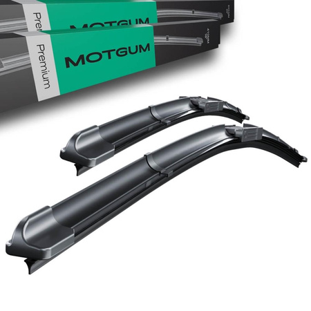 Escovas de limpa-vidros dianteiro para Alfa Romeo MiTo Hatchback (05.2008-2018) - Limpadores de pára-brisas - Lâminas - Motgum - escovas Premium plano