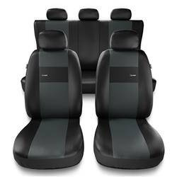 Capas de carro universais para Alfa Romeo 147 (2000-2010) - protetores de assentos - coberturas para bancos - capas de proteção - Auto-Dekor - X-Line - cinza