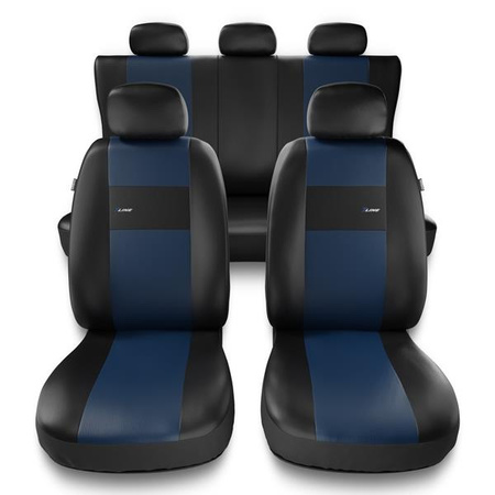 Capas de carro universais para Peugeot 206 (1998-2012) - protetores de assentos - coberturas para bancos - capas de proteção - Auto-Dekor - X-Line - azul