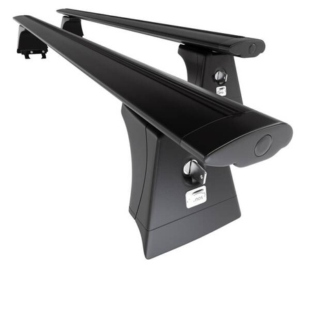 Rack de tejadilho em alumínio para Chevrolet Orlando Minivan (2011-2018) - bagageiro preto - mala de teto - rack de barras - Amos - β-ORLANDO - Dynamic - pontos de montagem