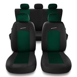 Capas de carro universais para Alfa Romeo 146 (1994-2001) - protetores de assentos - coberturas para bancos - capas de proteção - Auto-Dekor - Sport Line - verde