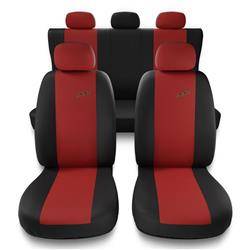 Capas de carro universais para Alfa Romeo 159 (2005-2011) - protetores de assentos - coberturas para bancos - capas de proteção - Auto-Dekor - XR - vermelho