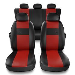 Capas de carro universais para Alfa Romeo Giulietta (2010-2020) - protetores de assentos - coberturas para bancos - capas de proteção - Auto-Dekor - X-Line - vermelho