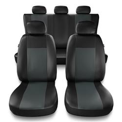 Capas de carro universais para Audi A4 B5, B6, B7, B8, B9 (1995-....) - protetores de assentos - coberturas para bancos - capas de proteção - Auto-Dekor - Comfort - cinza