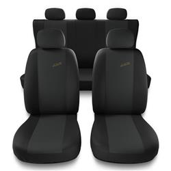 Capas de carro universais para BMW X6 E71, E72, F16 (2008-2019) - protetores de assentos - coberturas para bancos - capas de proteção - Auto-Dekor - XR - cinza escuro