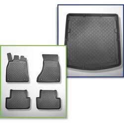 Conjunto: tapetes TPE + protetor de porta-malas para Audi A4 B8 Limousine (01.2008-10.2015) - Aristar - Guardliner - também para a versão Quattro