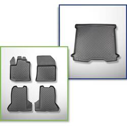 Conjunto: tapetes TPE + protetor de porta-malas para Dacia Dokker VAN (11.2012-09.2021) - Aristar - Guardliner - 5 lugares