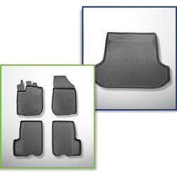 Conjunto: tapetes TPE + protetor de porta-malas para Dacia Logan II Minivan (09.2013-12.2020) - Aristar - Cool liner - 5 lugares