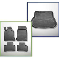 Conjunto: tapetes TPE + protetor de porta-malas para Mercedes-Benz GLK X204 SUV (06.2008-08.2015) - Aristar - Cool liner