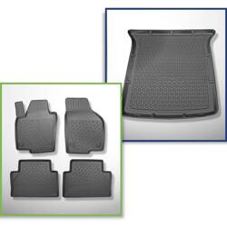 Conjunto: tapetes TPE + protetor de porta-malas para Seat Alhambra II Van (09.2010-03.2022) - Aristar - Cool liner - 5 lugares; sem terceira fileira