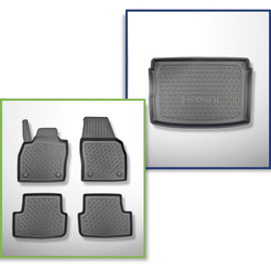 Conjunto: tapetes TPE + protetor de porta-malas para Seat Arona Crossover (11.2017-....) - Aristar - Cool liner - parte inferior do porta-malas; modelos com base móvel de porta-malas