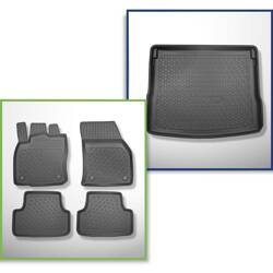 Conjunto: tapetes TPE + protetor de porta-malas para Seat Ateca SUV (09.2016-....) - Aristar - Cool liner - base móvel do porta-malas na posição superior ou com tração nas 4 rodas