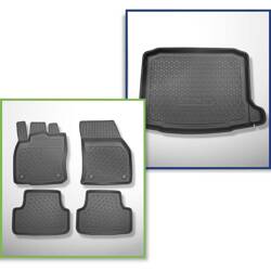 Conjunto: tapetes TPE + protetor de porta-malas para Seat Ateca SUV (09.2016-....) - Aristar - Cool liner - parte inferior do porta-malas; modelos sem base móvel de porta-malas