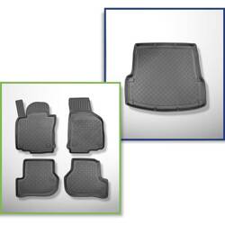 Conjunto: tapetes TPE + protetor de porta-malas para Skoda Octavia II 1Z Liftback (03.2004-01.2013) - Aristar - Guardliner