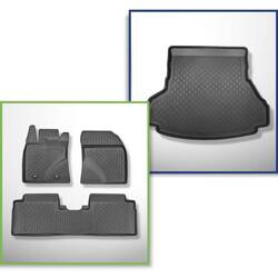 Conjunto: tapetes TPE + protetor de porta-malas para Toyota Avensis III Sedan (01.2009-08.2018) - Aristar - Guardliner