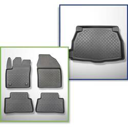 Conjunto: tapetes TPE + protetor de porta-malas para Toyota C-HR SUV (01.2017-....) - Aristar - Guardliner - com /sem subwoofer; possibilidade de remover a borda direita; também para híbridos; não para a versão 2.0 Hybrid Dynamic Force