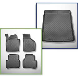 Conjunto: tapetes TPE + protetor de porta-malas para Volkswagen Passat B7 Sedan (09.2010-11.2014) - Aristar - Guardliner