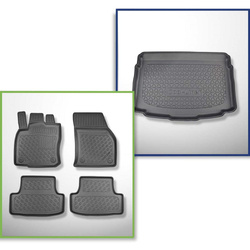 Conjunto: tapetes TPE + protetor de porta-malas para Volkswagen T-Roc SUV (12.2017-....) - Aristar - Cool liner - parte inferior do porta-malas; base móvel na posição mais baixa