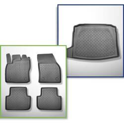 Conjunto: tapetes TPE + protetor de porta-malas para Volkswagen Tiguan II SUV (05.2016-....) - Aristar - Guardliner - parte inferior do porta-malas; modelos sem base móvel de porta-malas; não para a versão eHybrid