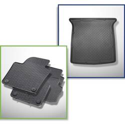 Conjunto: tapetes de borracha + protetor de porta-malas para Seat Alhambra II Van (09.2010-2020) - Guardliner - 5 lugares