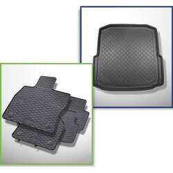 Conjunto: tapetes de borracha + protetor de porta-malas para Skoda Octavia III 5E Liftback (05.2013-05.2020) - Guardliner