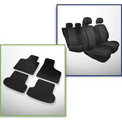 Conjunto: tapetes de feltro + capas feitas sob medida para Audi A3 8P Hatchback, Sportback (2003-2009) – Practic