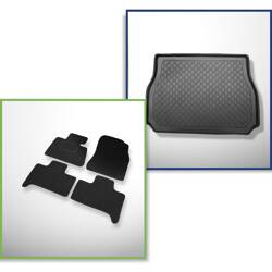 Conjunto: tapetes de feltro + capas feitas sob medida para BMW X5 E53 (06.2000-2006)