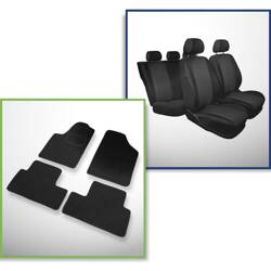 Conjunto: tapetes de feltro + capas feitas sob medida para Citroen Berlingo I, I FL Van (1996-2007) – Practic