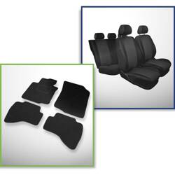 Conjunto: tapetes de feltro + capas feitas sob medida para Citroen C1 Hatchback (2005-2014) – Practic