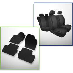 Conjunto: tapetes de feltro + capas feitas sob medida para Citroen C4 Hatchback, Sedan (2004-2010) – Practic