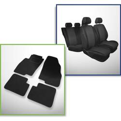 Conjunto: tapetes de feltro + capas feitas sob medida para Fiat Grande Punto Hatchback, Van (2005-2012) – Practic