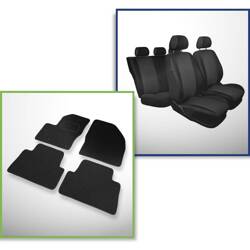 Conjunto: tapetes de feltro + capas feitas sob medida para Ford C-MAX I Minivan (2003-2010) – Practic