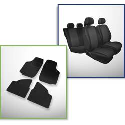 Conjunto: tapetes de feltro + capas feitas sob medida para Opel Corsa C Hatchback, Sedan, Van (2000-2006) – Practic