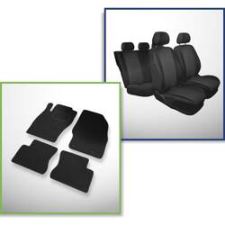 Conjunto: tapetes de feltro + capas feitas sob medida para Opel Corsa D Hatchback (2006-2011) – Practic - 5 portas