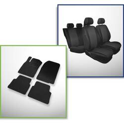 Conjunto: tapetes de feltro + capas feitas sob medida para Opel Vectra C Caravan, Hatchback, Sedan (2002-2008) – Practic