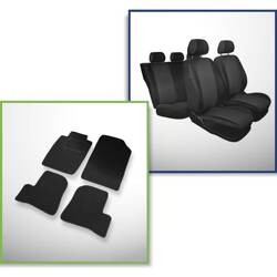 Conjunto: tapetes de feltro + capas feitas sob medida para Peugeot 206 Hatchback, Kabriolet, Sedan, SW (1998-2012) – Practic