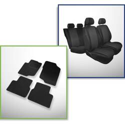 Conjunto: tapetes de feltro + capas feitas sob medida para Peugeot 207 Hatchback, Kabriolet, SW (2006-2012) – Practic