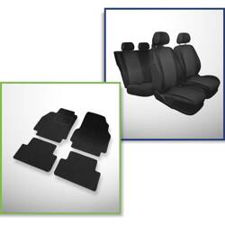 Conjunto: tapetes de feltro + capas feitas sob medida para Renault Megane II Grandtour, Hatchback, Kabriolet, Sedan (2002-2008) – Practic