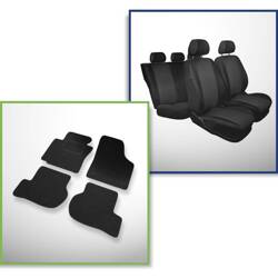 Conjunto: tapetes de feltro + capas feitas sob medida para Seat Leon II Hatchback (2005-2012) – Practic