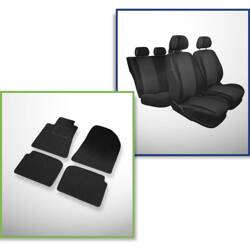 Conjunto: tapetes de feltro + capas feitas sob medida para Toyota Avensis II Sedan (2003-2008) – Practic