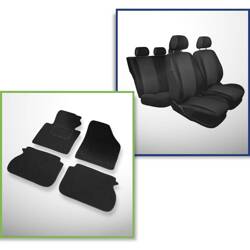 Conjunto: tapetes de feltro + capas feitas sob medida para Volkswagen Caddy III Cargo (2004-2015) – Practic