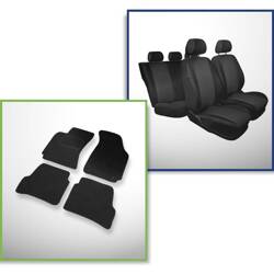 Conjunto: tapetes de feltro + capas feitas sob medida para Volkswagen Passat B5, B5 FL Sedan (1996-2005) – Practic