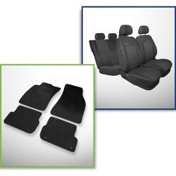 Conjunto: tapetes de veludo + capas feitas sob medida para Audi A6 C6 Avant, Limousine (2004-2006) – Elegance P-3