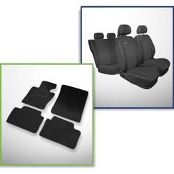 Conjunto: tapetes de veludo + capas feitas sob medida para BMW X3 SAV (2003-2010) – Elegance P-1