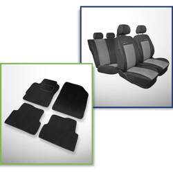 Conjunto: tapetes de veludo + capas feitas sob medida para Chevrolet Aveo III T300 Sedan (2011-2018) – Elegance P-2