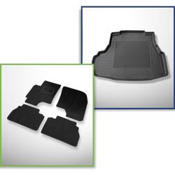 Conjunto: tapetes de veludo + capas feitas sob medida para Chevrolet Epica (2006-2011)